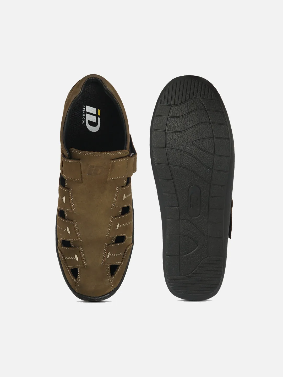 Men's Olive Huarache Sandal (ID4071) Play Mode