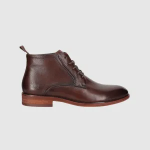 Basel Lace Up Boots Dark Brown Modern Luxury