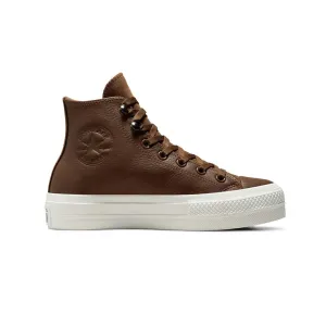 King Strong Cool Tone Converse - Women's Chuck Taylor All Star Lift Platform Leather High Top Shoes (A10362C)