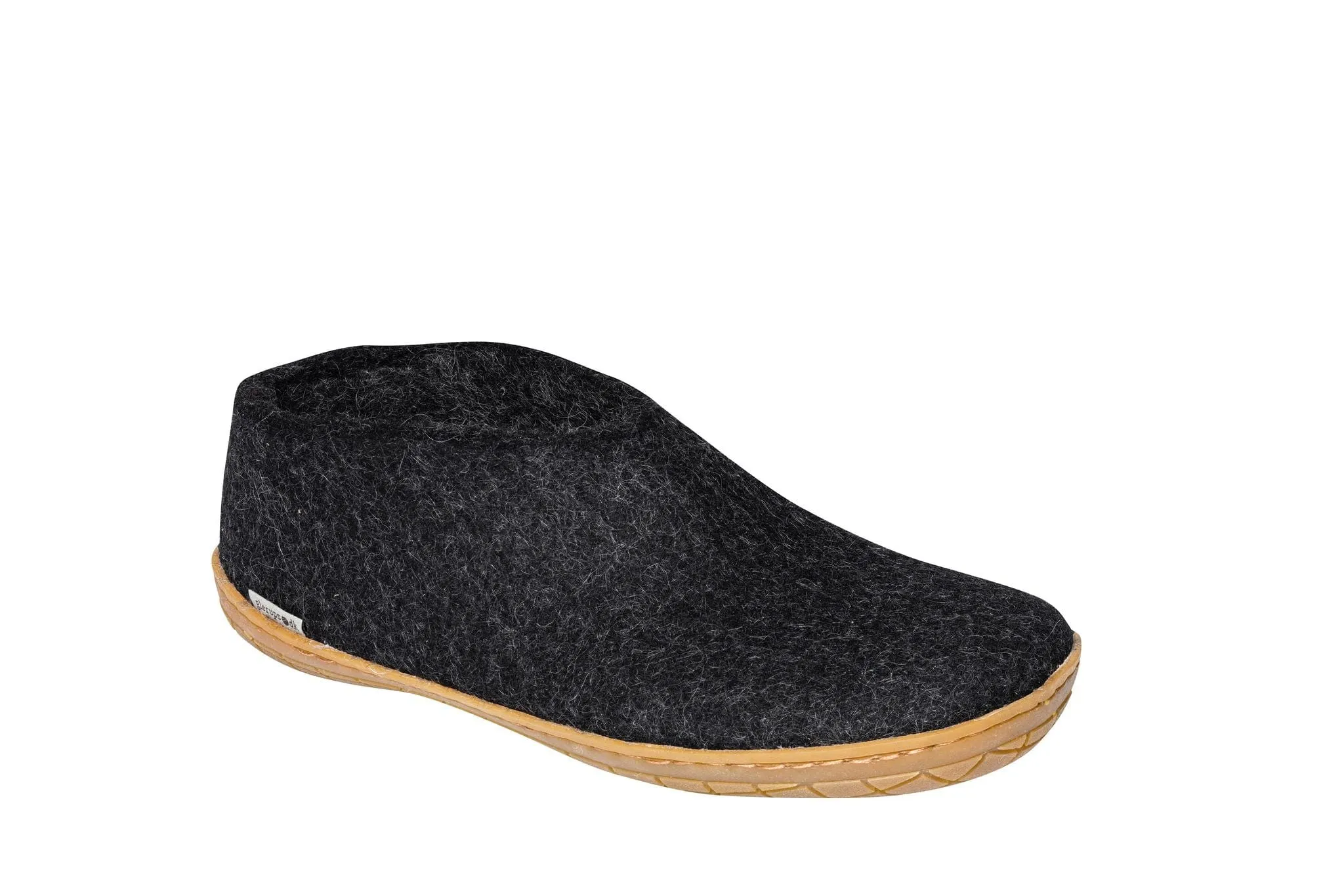 Glerups Slippers: Shoe, Charcoal, Honey Rubber AR-02-00 Comfort Curve