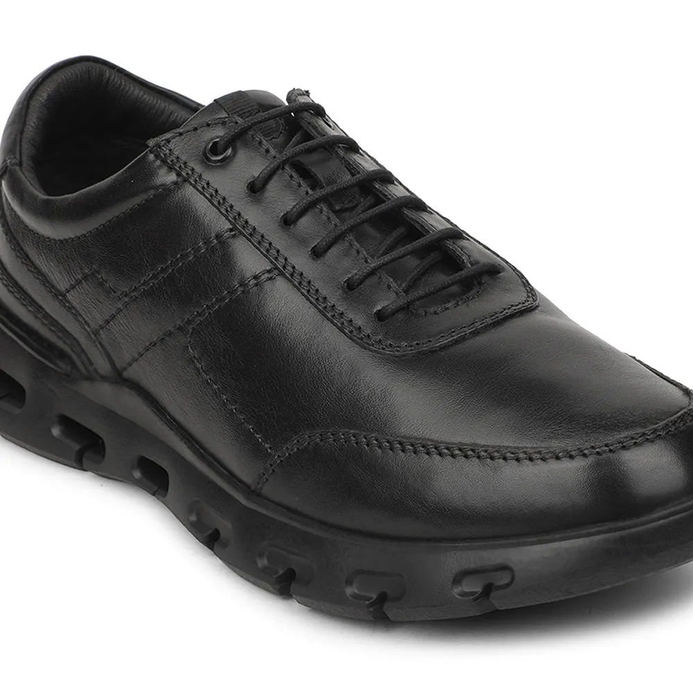 Healers Black Casual Formal Derby Shoes For Men ASF-1 By Liberty Business Ready Formal Look