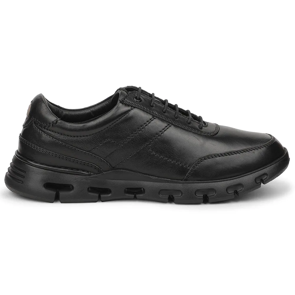 Healers Black Casual Formal Derby Shoes For Men ASF-1 By Liberty Occasion Fit Taper Shape