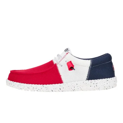 Party Glow Wide fit Wally Tri Varsity Mesh - Red/Navy