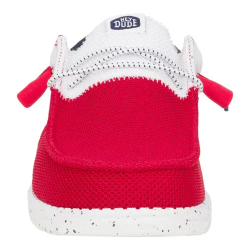 Wally Tri Varsity Mesh - Red/Navy Date night photo shoot