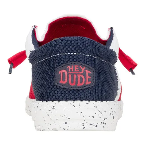Wally Tri Varsity Mesh - Red/Navy Padded Comfort Standing Workers