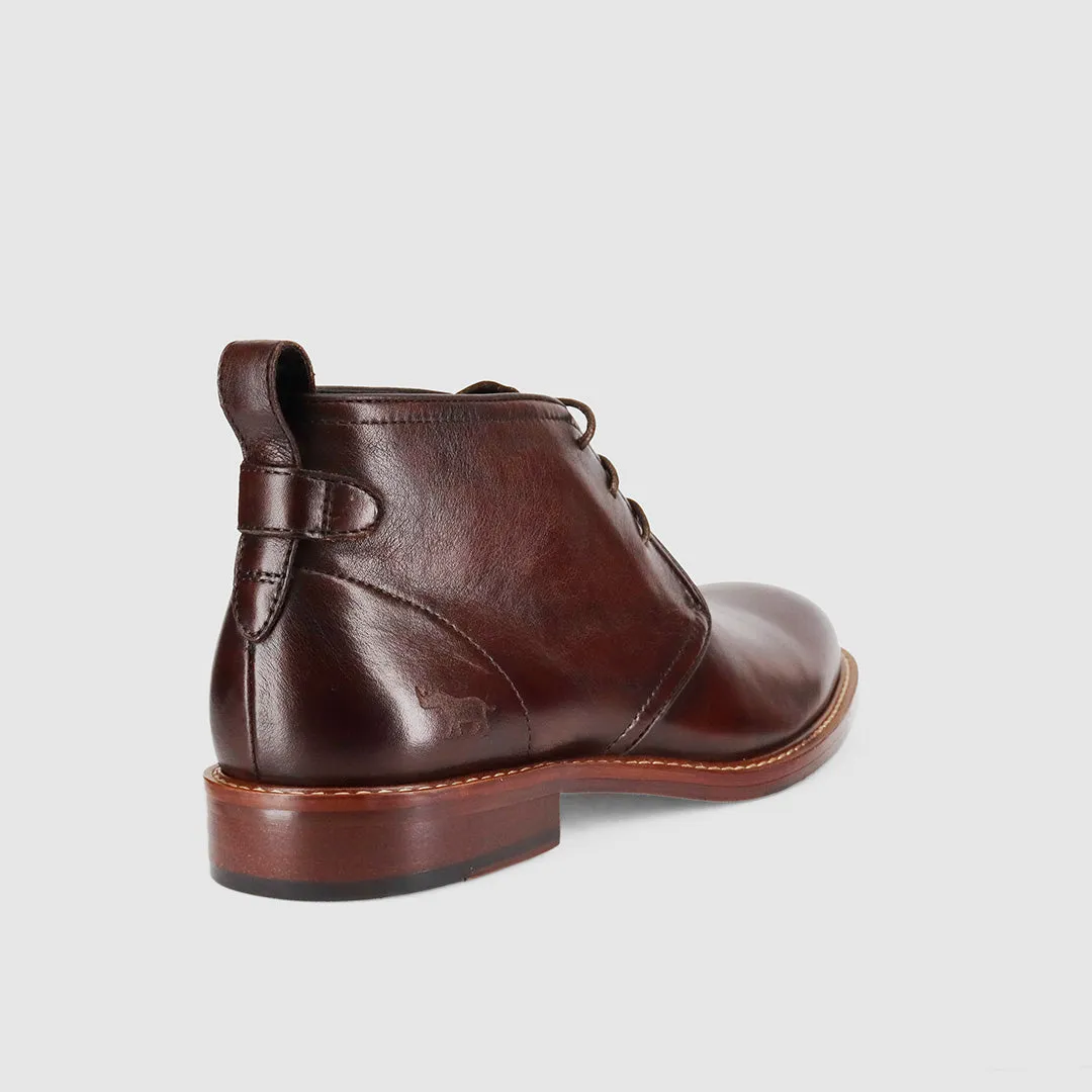 Comfortable Straps Bail Lace Up Boots Dark Brown