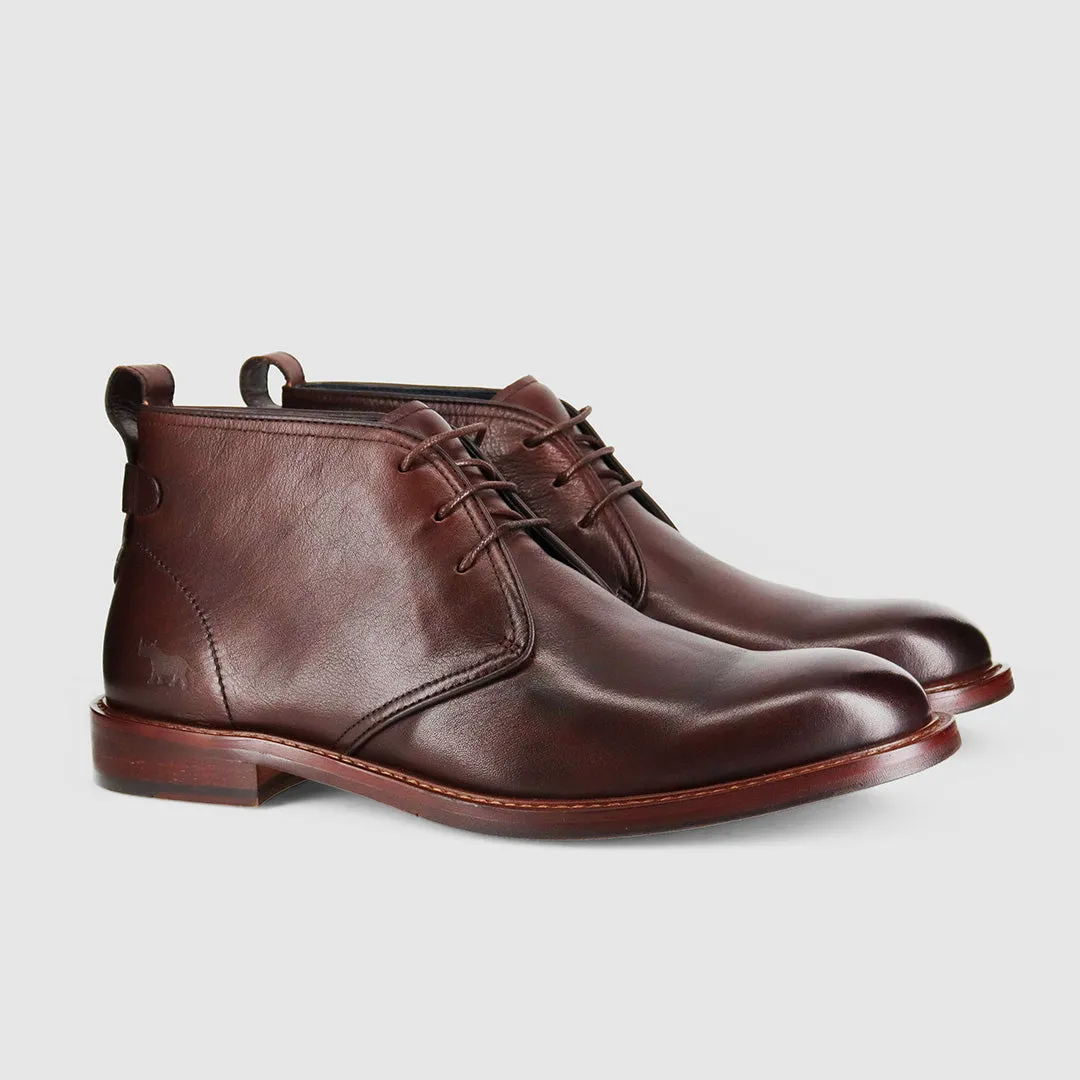 Bail Lace Up Boots Dark Brown Gold Shine