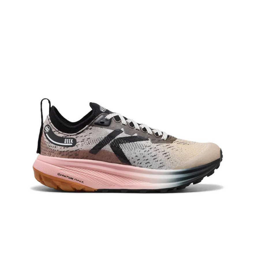 Odor Resistant Women's Seek Trail Running Shoe  |  Black/Sunset Sand