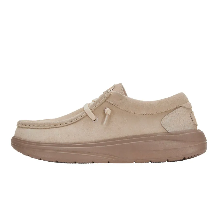 Wendy Comf Suede - Blush Stretch Fabric Work Commute