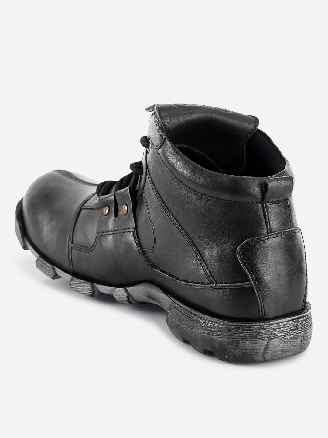 mesh construction Men's Ankle Lace Up Boot (ID0215)