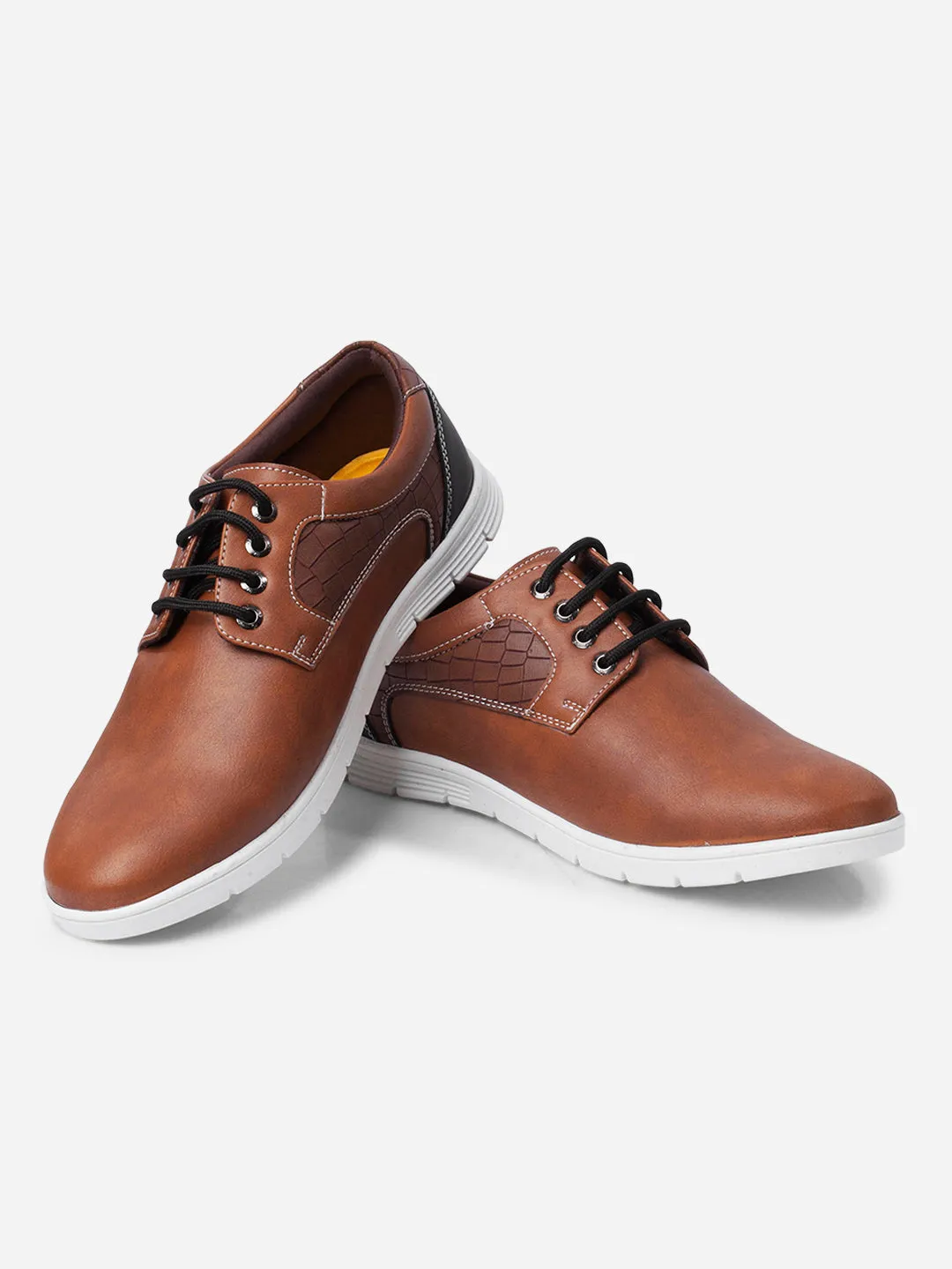 Easy Flow Sweat Resistant Indoor Fitness Men's Tan Regular Toe Lace Up Casual (IX2153)