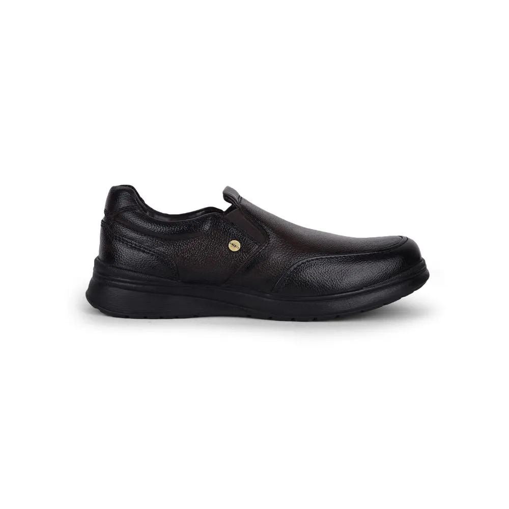 Fortune Brown Formal Non Lacing Shoes For Men DEOX-1E By Liberty Prime Pace Opulent Mode