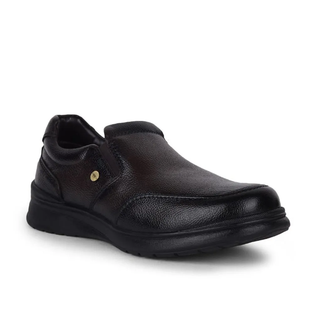 Comfort Padding Contemporary Look Fortune Brown Formal Non Lacing Shoes For Men DEOX-1E By Liberty