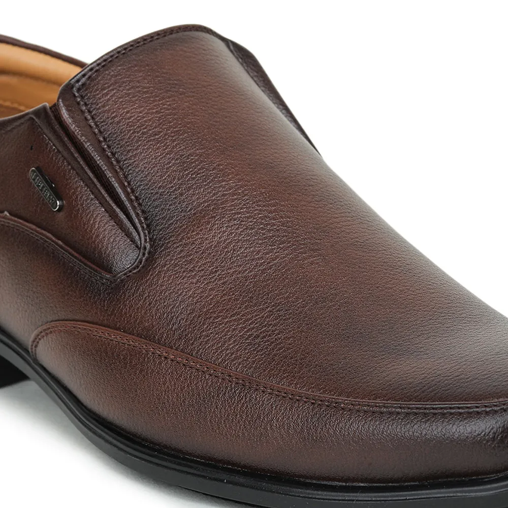 Fortune Brown Formal Slip on Shoes For Men UVl-34 By Liberty Versatile Shoes