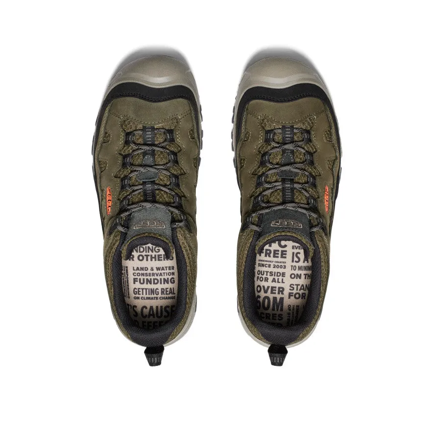 Effortless Slip SlipOn Men's Targhee IV Vented Hiking Shoe  |  Dark Olive/Gold Flame