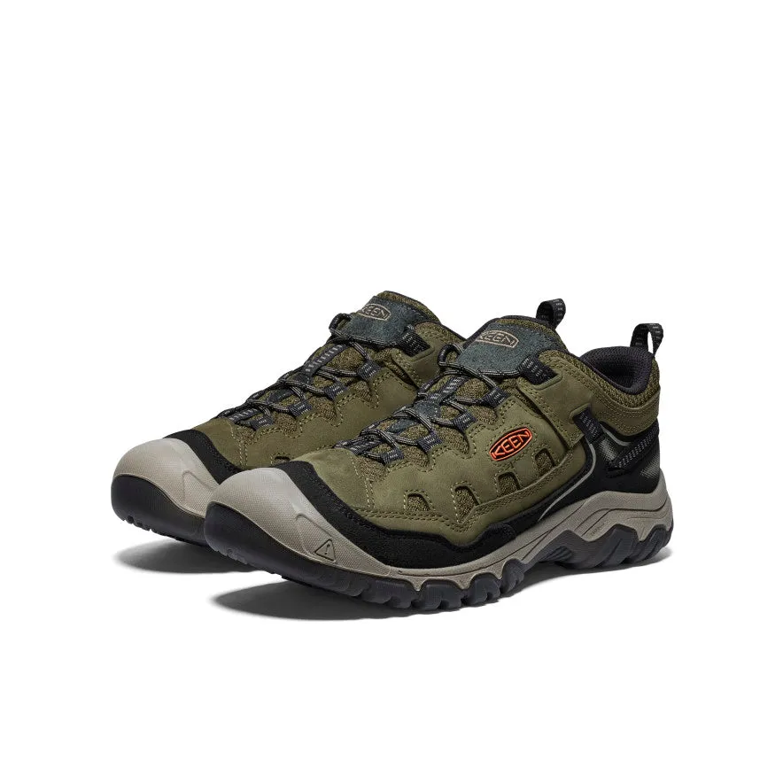 Soft Soles Breathable Ventilation Men's Targhee IV Vented Hiking Shoe  |  Dark Olive/Gold Flame