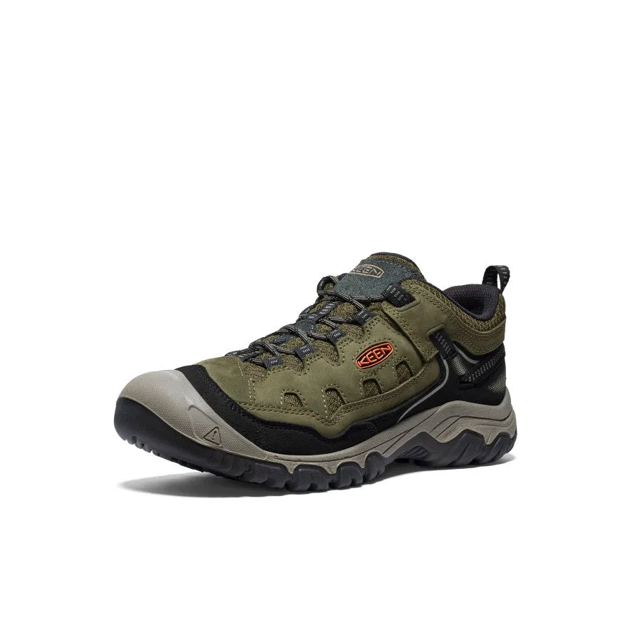 Effortless Style Men's Targhee IV Vented Hiking Shoe  |  Dark Olive/Gold Flame