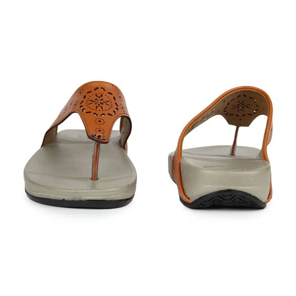 Good Traction Gliders (Tan) Casual Slippers For Women DIVA-L1A By Liberty
