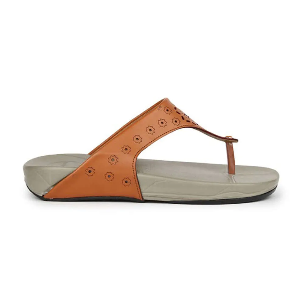 Gliders (Tan) Casual Slippers For Women DIVA-L1A By Liberty Closet Core