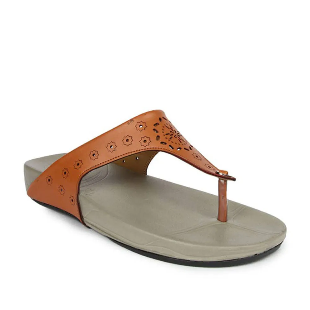 Comfort Step Gliders (Tan) Casual Slippers For Women DIVA-L1A By Liberty