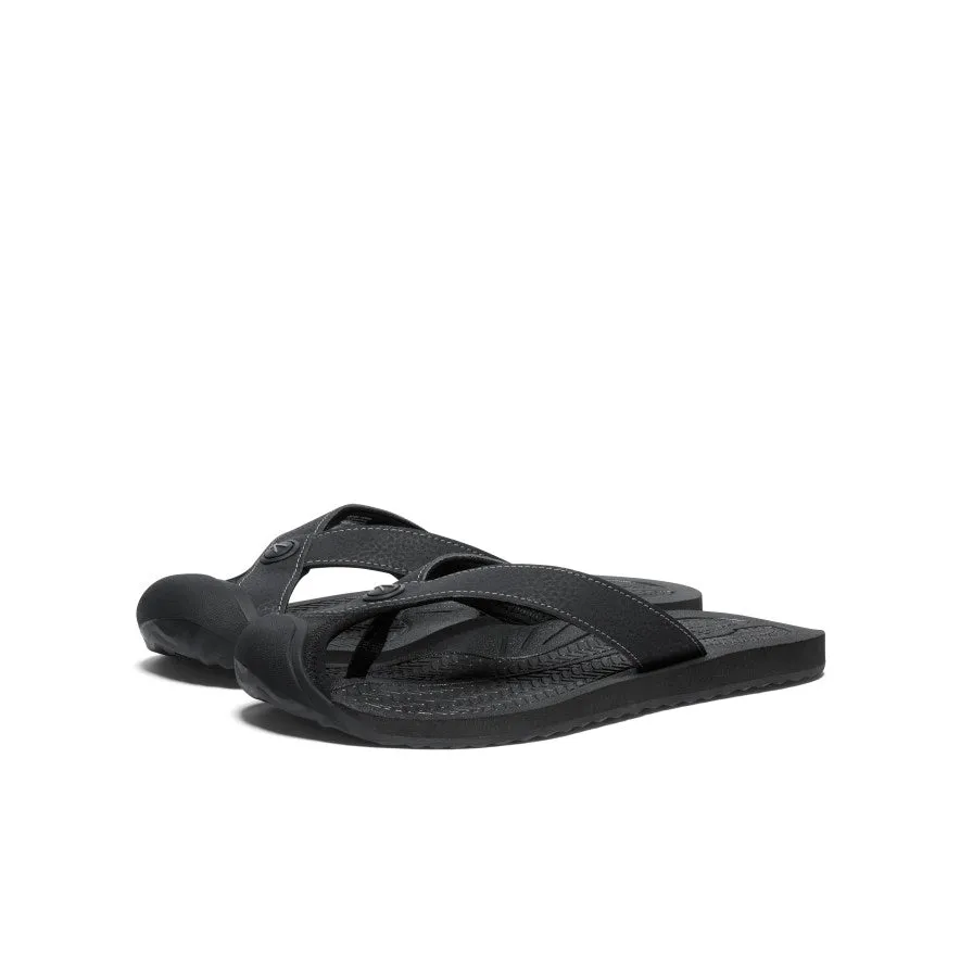Fashionable Women's Barbados Flip-Flop  |  Black/Steel Grey