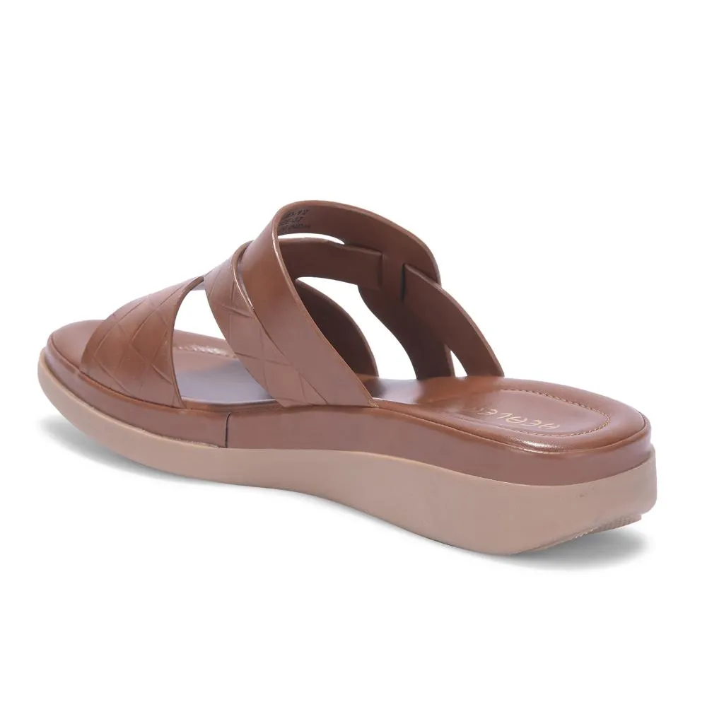 Senorita By Liberty Women JD-12 Brown Casual Slippers Comfort Flex