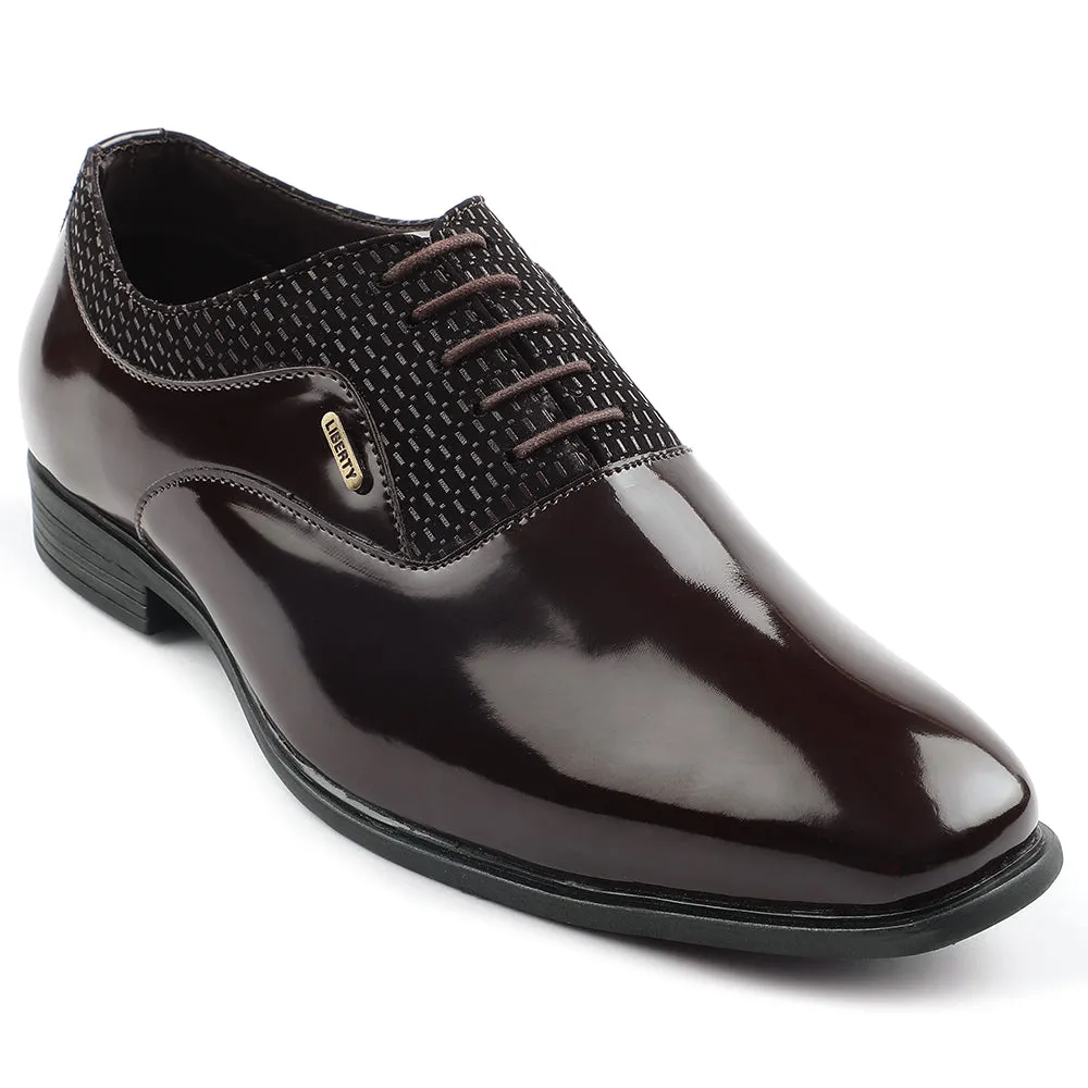 Brushed Finish Fortune Brown Formal Lacing Oxford Shoes For Mens A998-07 By Liberty