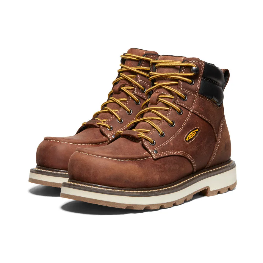 Comfortable Steps Men's Cincinnati 6" Waterproof 90 Heel Boot (Carbon Toe)  |  Tuscan Red/Sandshell