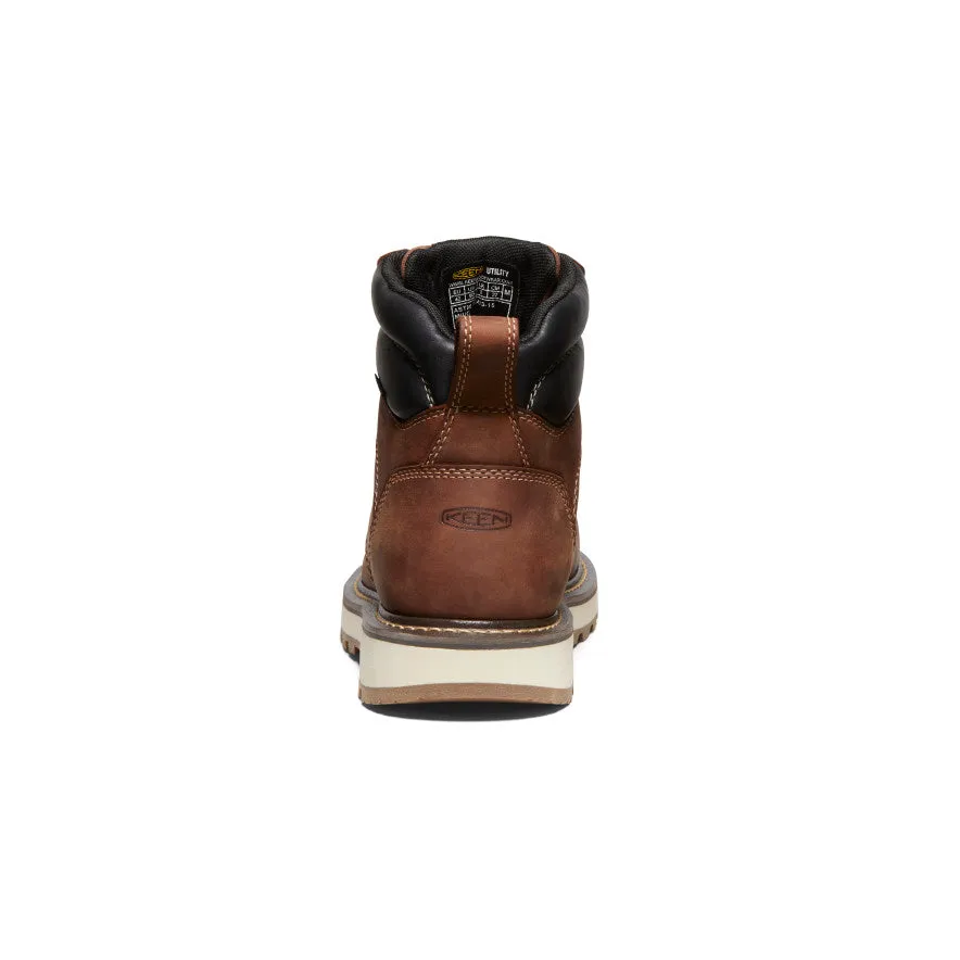 Streamlined Beach Walk Men's Cincinnati 6" Waterproof 90 Heel Boot (Carbon Toe)  |  Tuscan Red/Sandshell