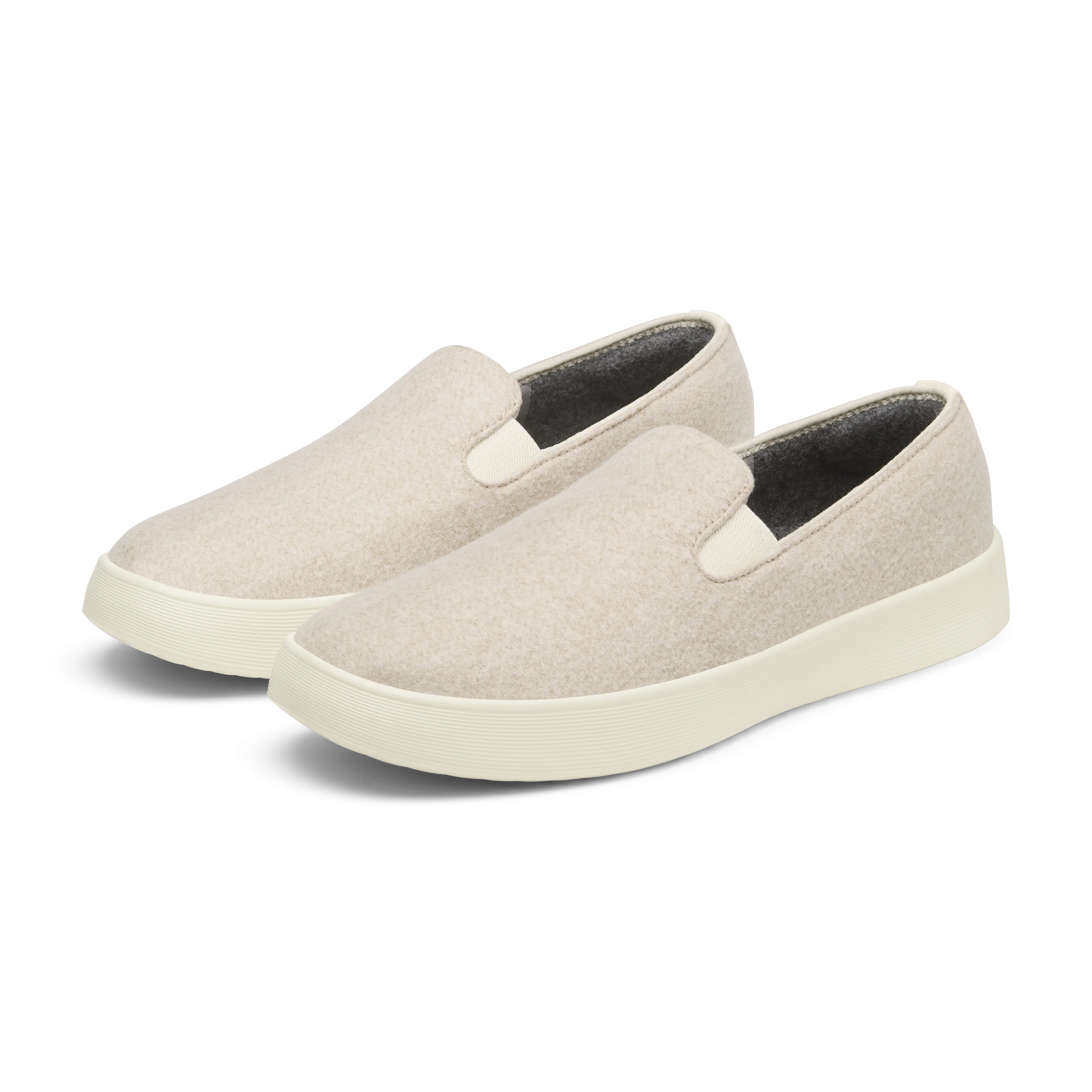 Elastic Straps Women's Wool Cruiser Slip On - Rugged Beige (Stony Cream Sole)