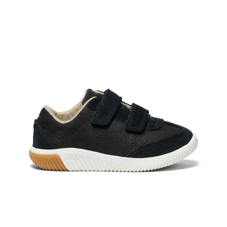 School - appropriate kids' shoes Comfortable Design Little Kids' KNX T-Toe Sneaker  |  Black/Star White
