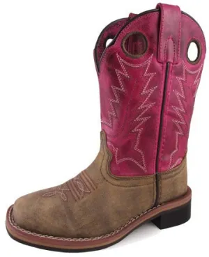 Smoky Mountain Children's Brown Distressed Boot Comfortable Wear Shock Absorbing
