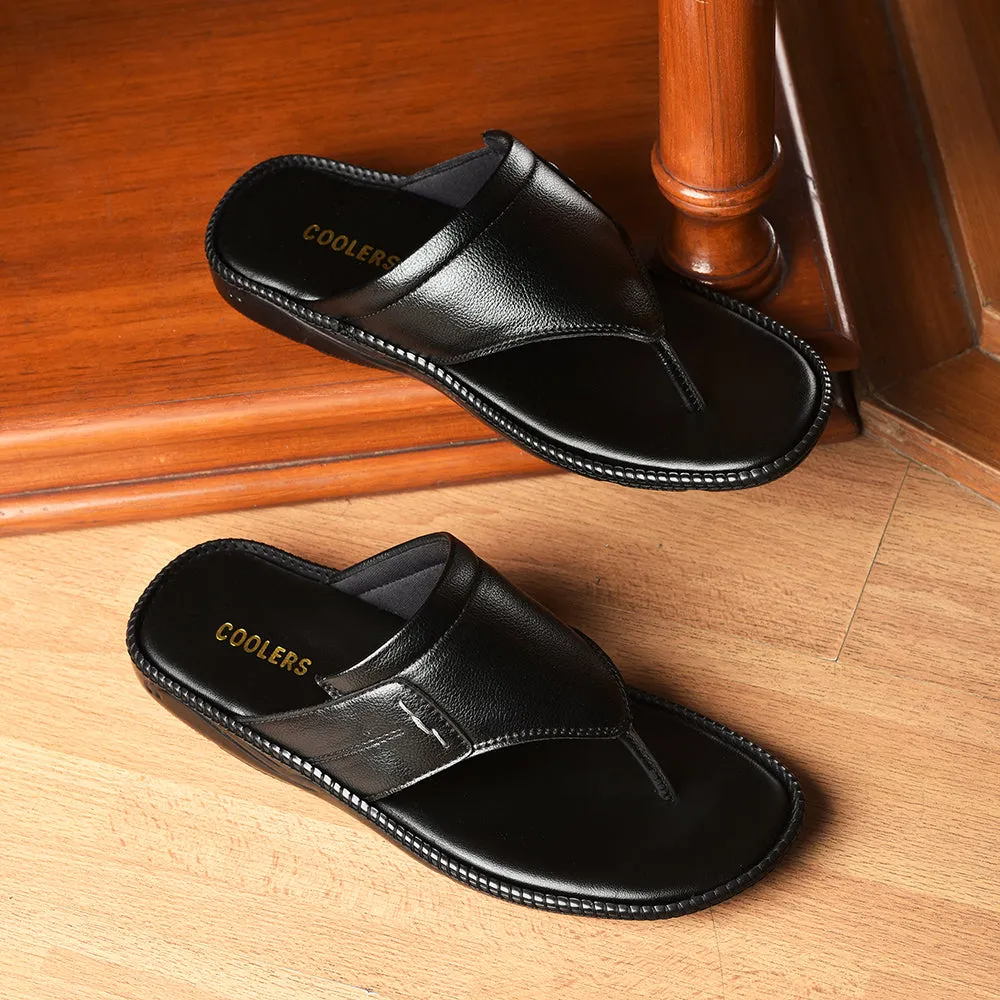 Boss Shade Coolers By Liberty Men VCL-26 Black Casual Slipper
