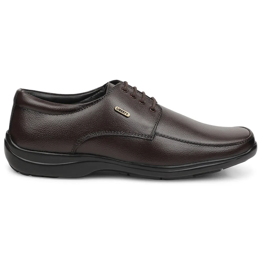 Fortune Brown Formal Lacing Derby Shoes For Men REL-1 By Liberty Line Fit
