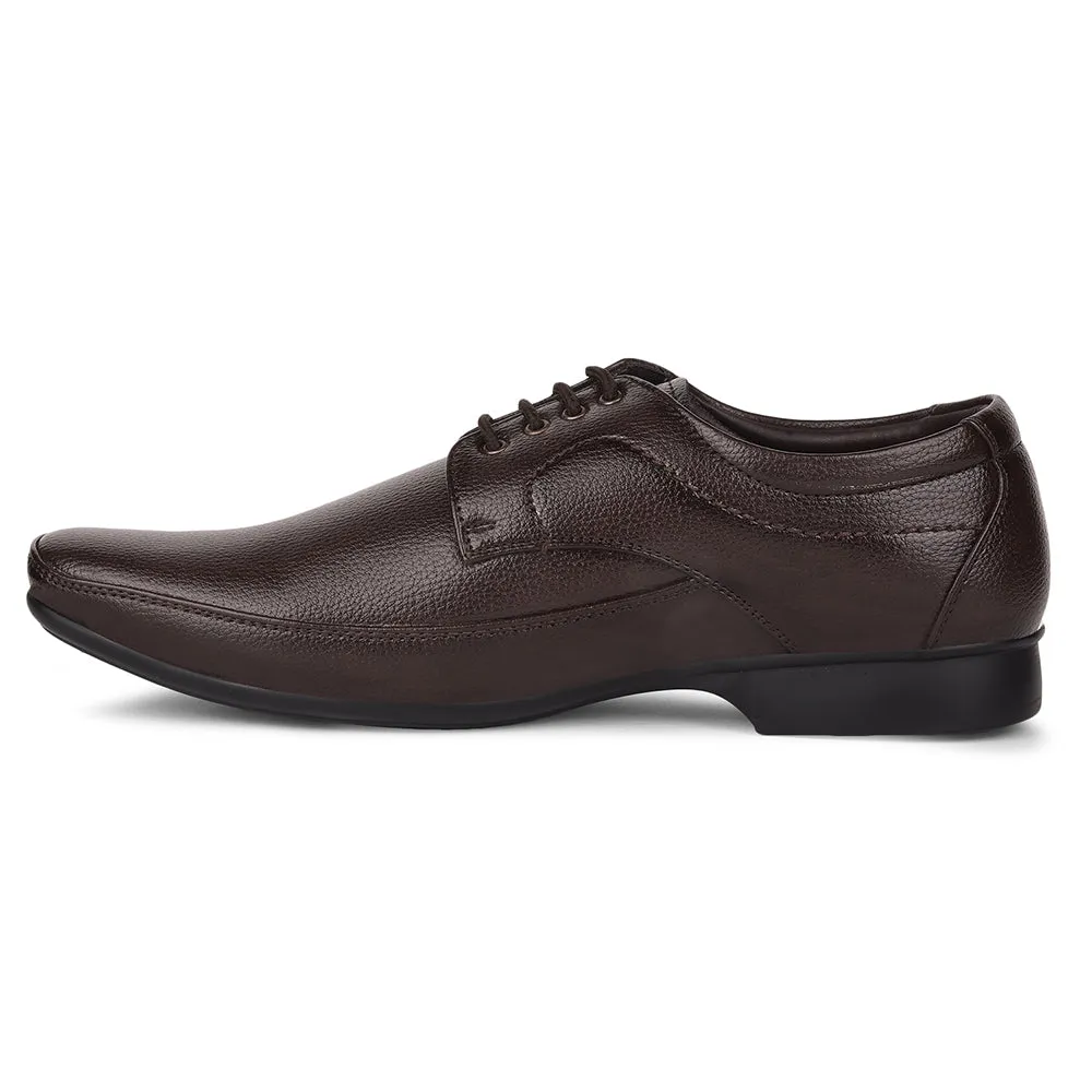 Fortune By Liberty HIL-7 Formal Derby Shoes For Men - Brown Stand Shade Royal Ceremony