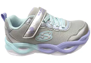 Skechers Girls Kids S Lights Twisty Glow Light Up Shoes Anti Friction Waterproof Upper