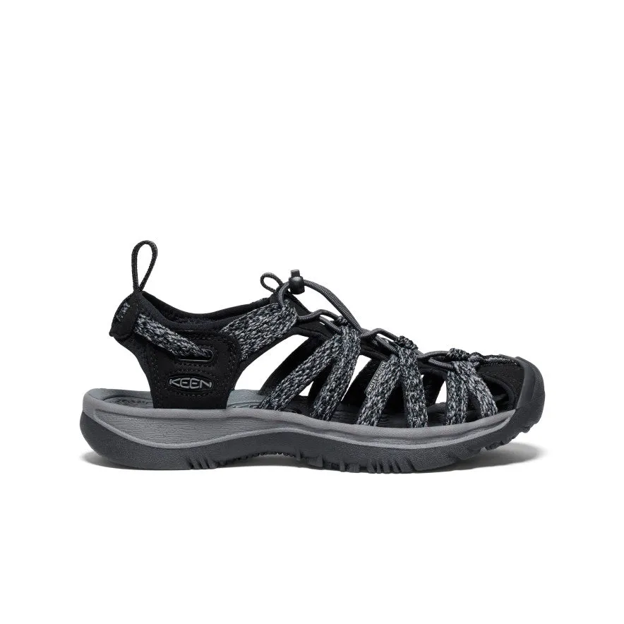Women's Whisper  |  Black/Steel Grey Comfort Wedge