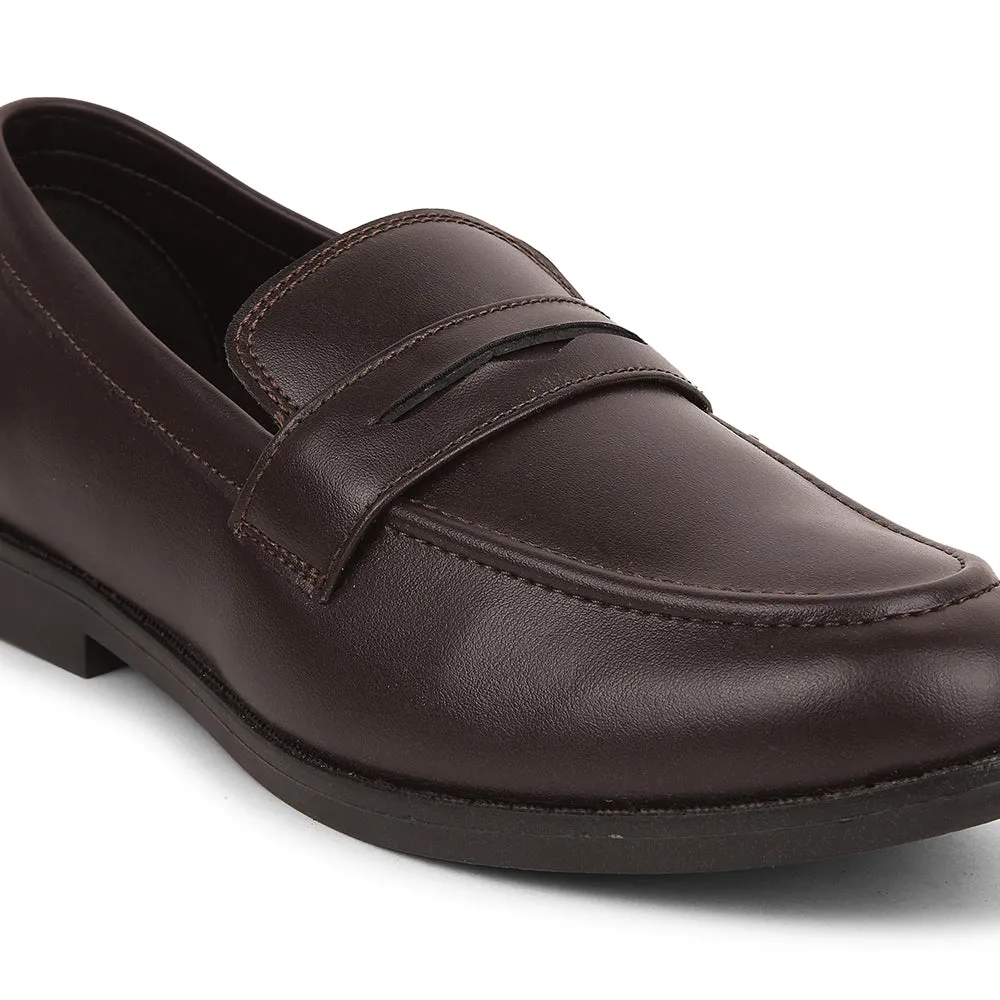 Premium Comfort Fortune Brown Non Lacing Formal Shoes For Men MAJESTIC-2 By Liberty