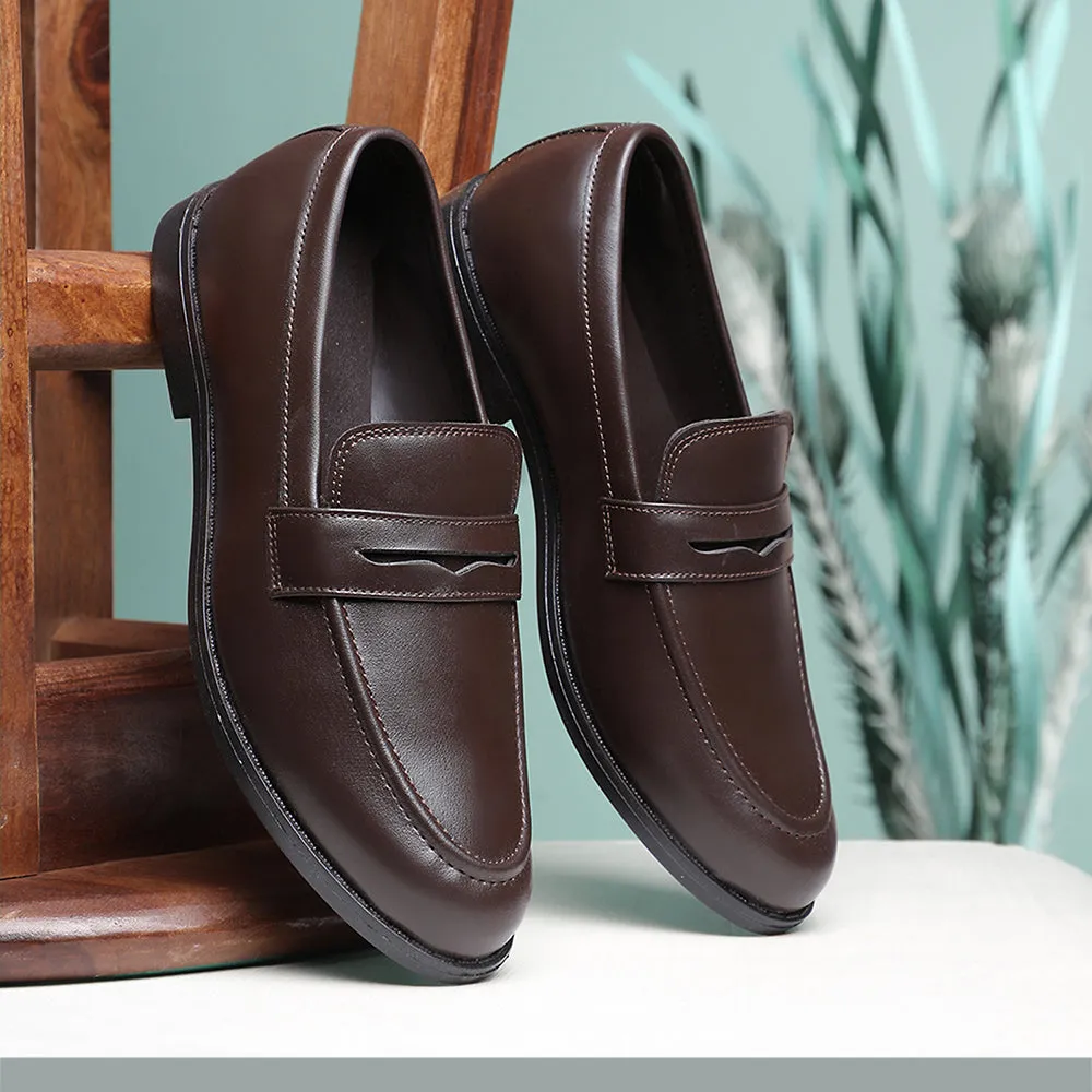 Cool Step Fortune Brown Non Lacing Formal Shoes For Men MAJESTIC-2 By Liberty