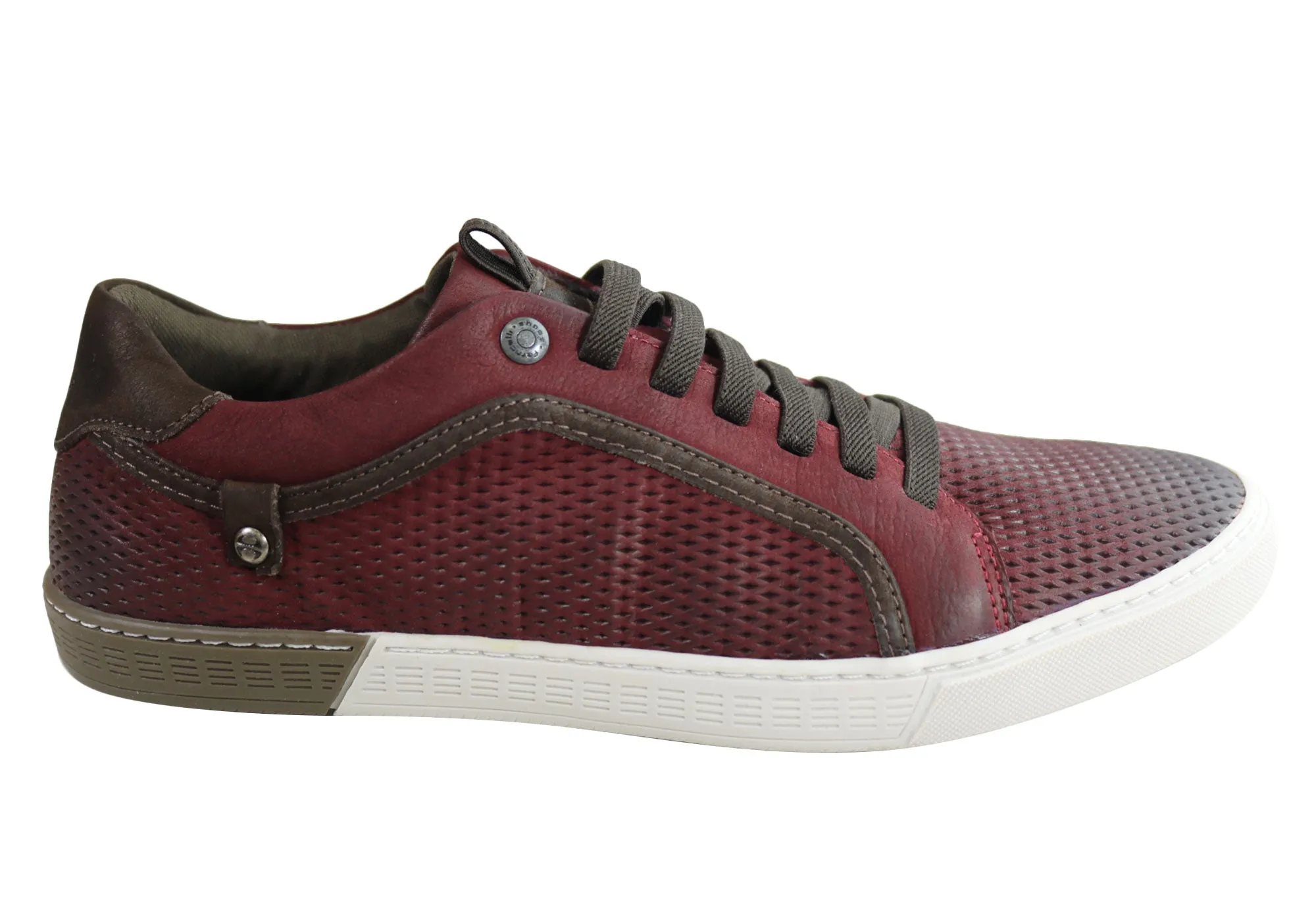 Ferricelli Randy Mens Leather Slip On Casual Shoes Made In Brazil Flexible Use