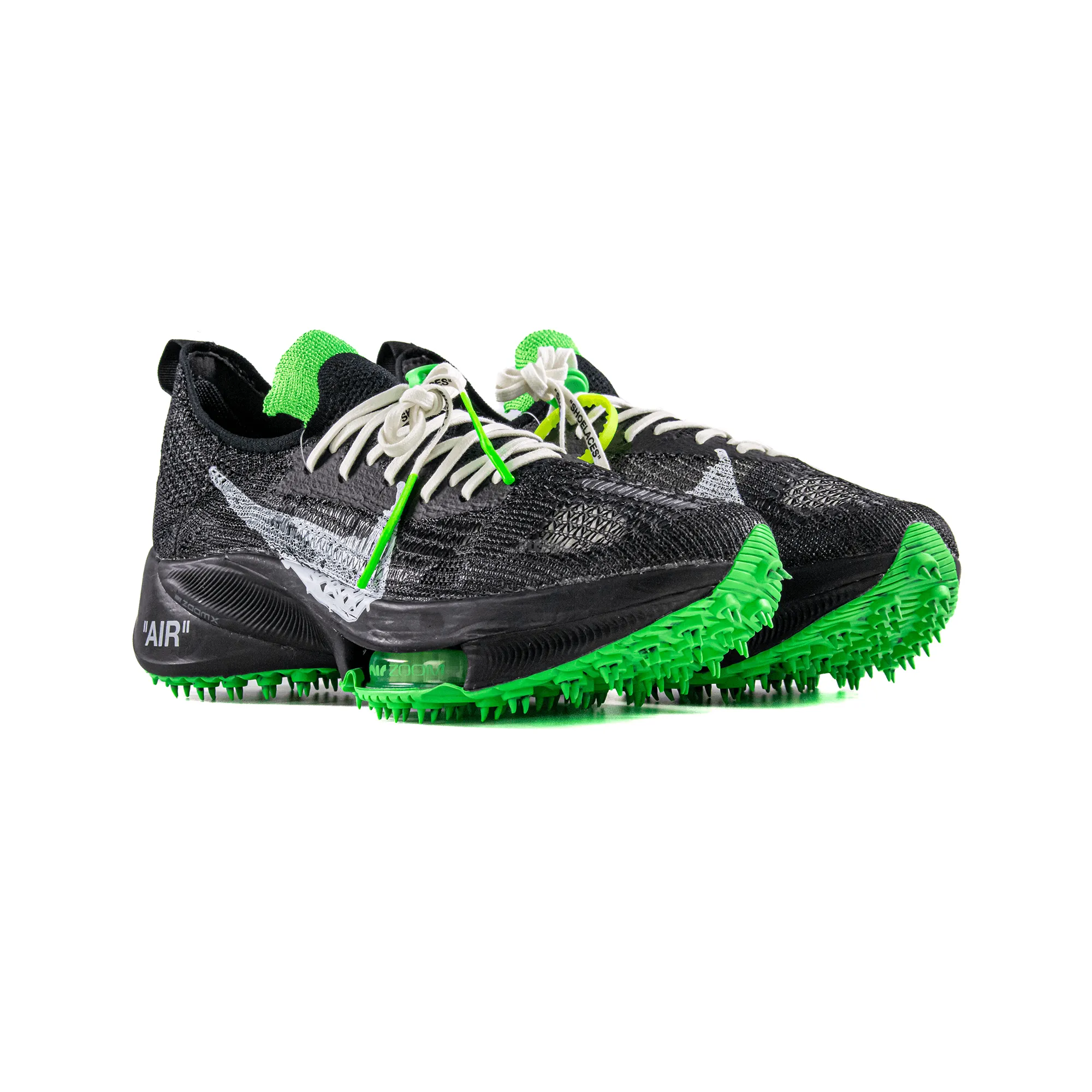Nike Air Zoom Tempo Next% Flyknit 'Off-White Black Scream Green' (2021) Path Free