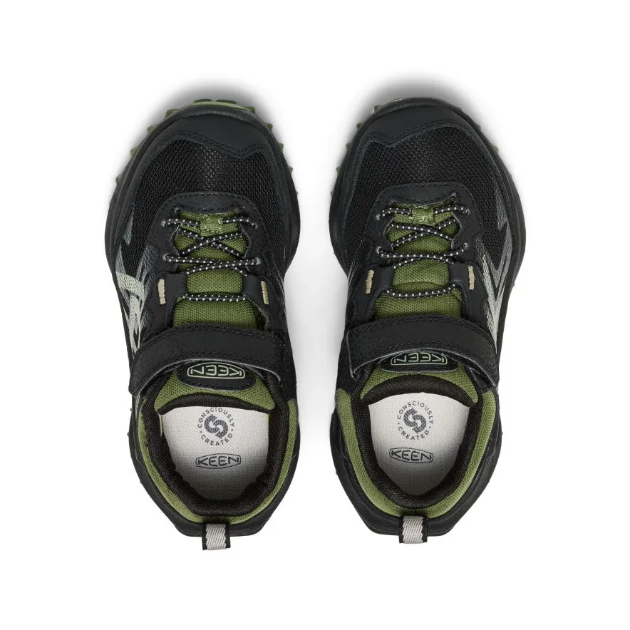 Little Kids' Zionic Waterproof Shoe  |  Black/Bronze Green Wide - fit kids' shoes Cool kids' gear