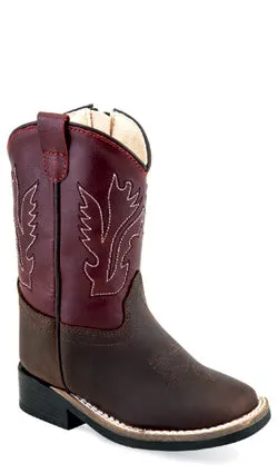 Old West Brown Children's Boot Soft Leather Comfort Fit