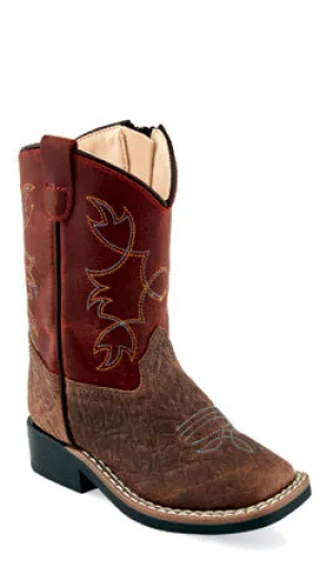 Old West Tan Children's Boot Anti Slip