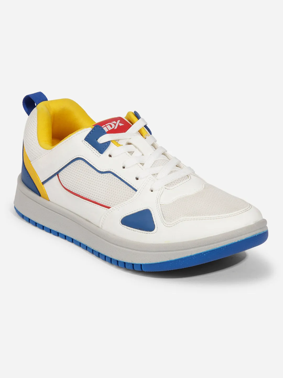 Men's White Blue Lace Up Sneakers (IX6011) Sneaker Sales