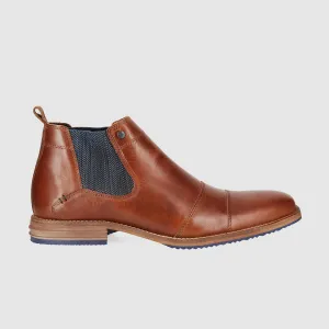 Jonah Chelsea Boots Tan Round Tip Opulent Edge