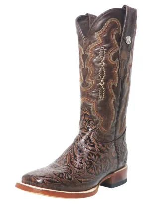 Tanner Mark Tooled Tobacco Brown Ladies' Boot Quick Drying River Crossing Earth Tones