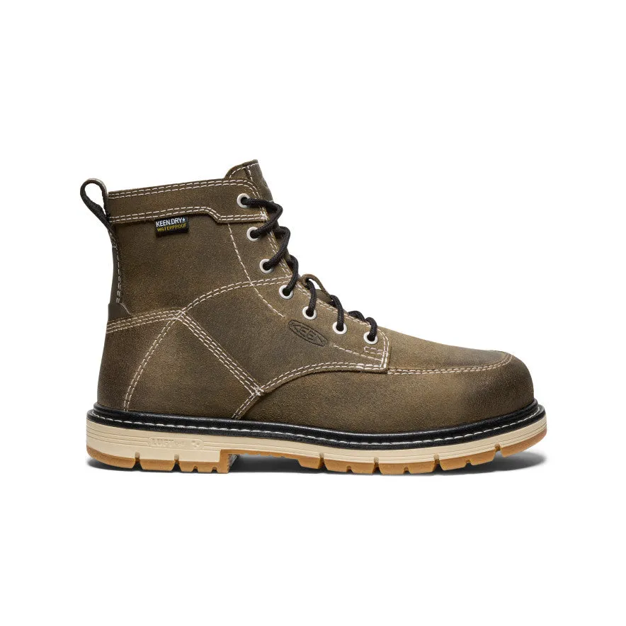 Elastic Band Breathable Linings Women's San Jose 6" Waterproof 90 Heel Boot (Aluminum Toe)  |  Steel Grey/Gum