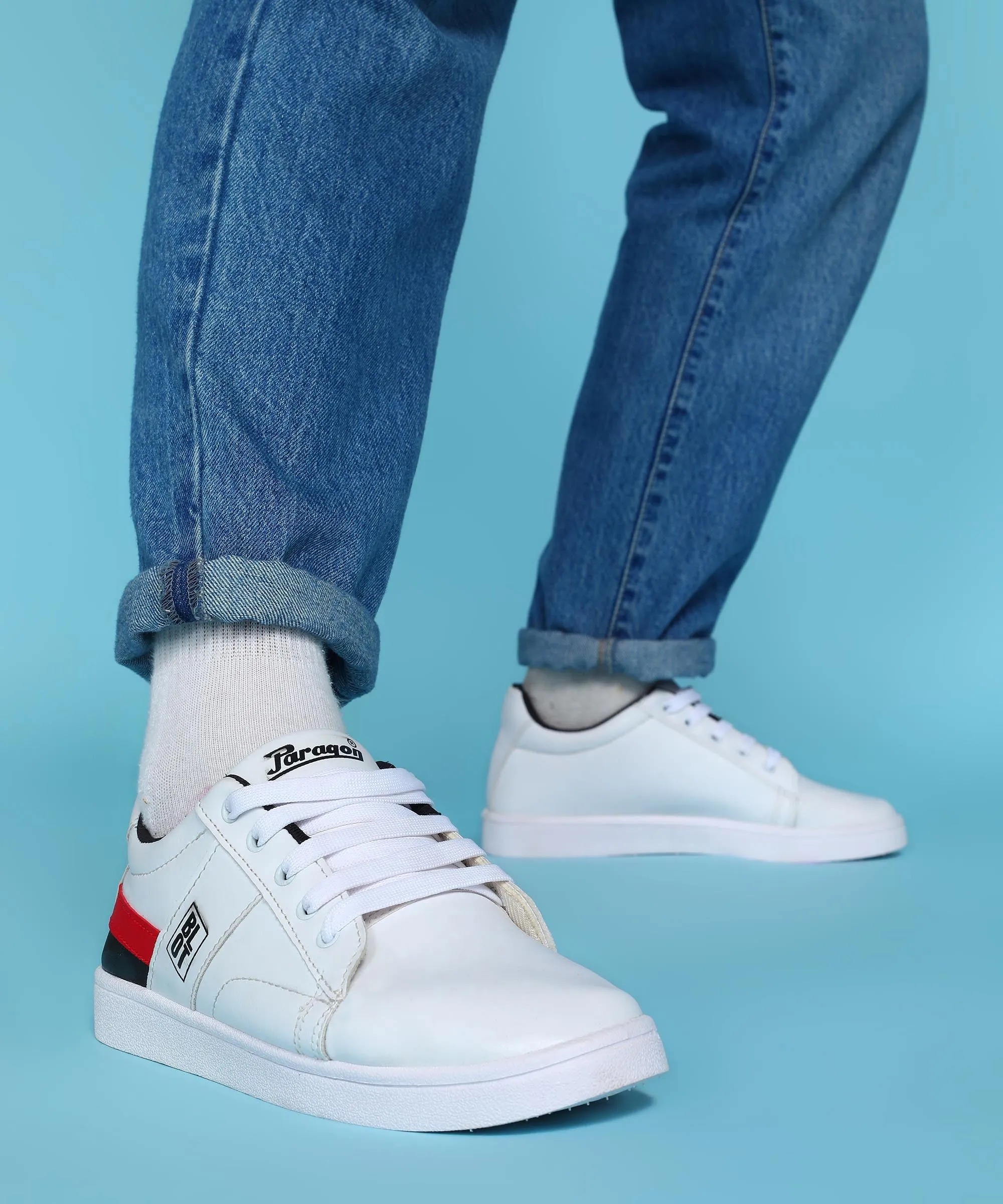 Neutral Base Paragon K1017G Men Casual Shoes | Stylish Walking Outdoor Shoes for Everyday Wear | Smart & Trendy Design  | Comfortable Cushioned Soles White