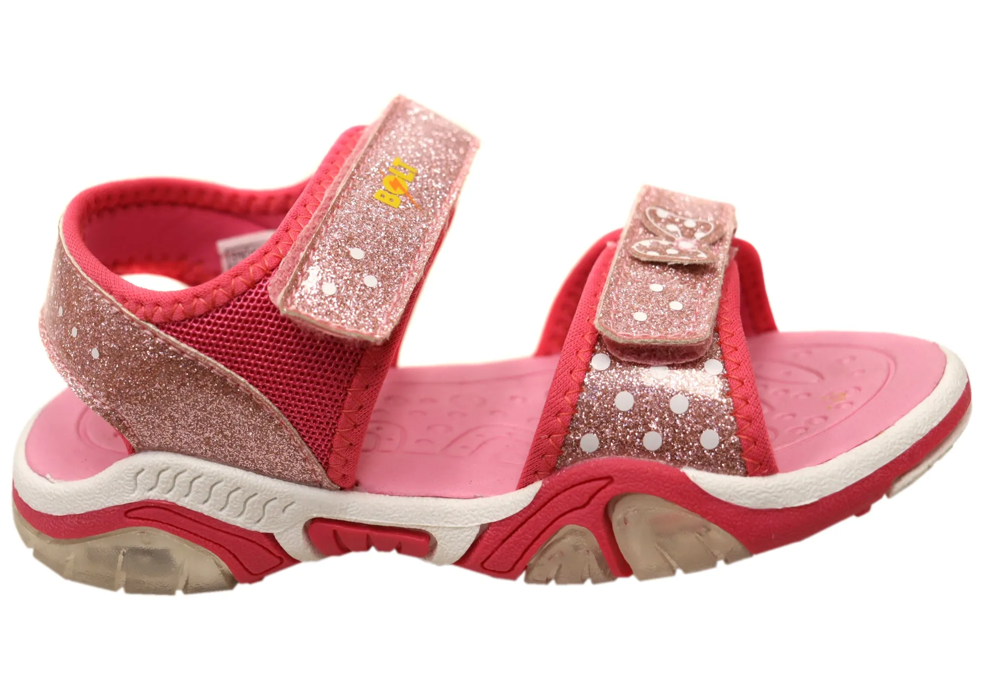 Bolt Tilly Infant Toddler Junior Girls Kids Sandals With Lights Basketball - inspired kids' shoes